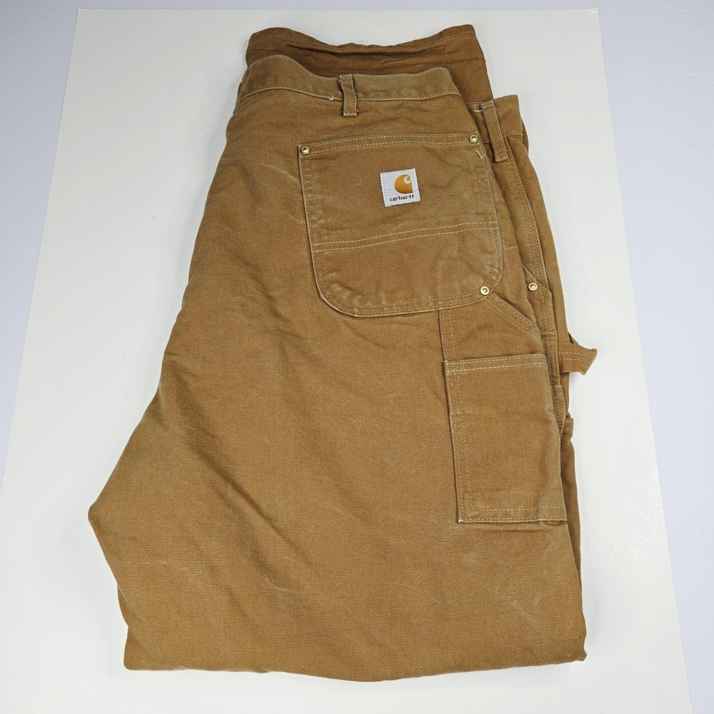 Carhartt Pants Mens 44x30 Brown B01BRN Double Knee Workwear Utility Made USA